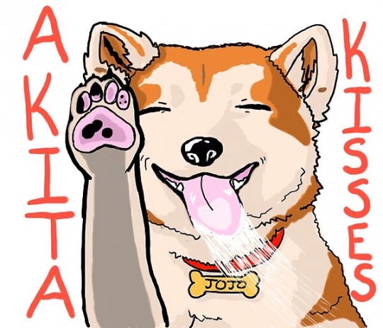 Akita Kisses!