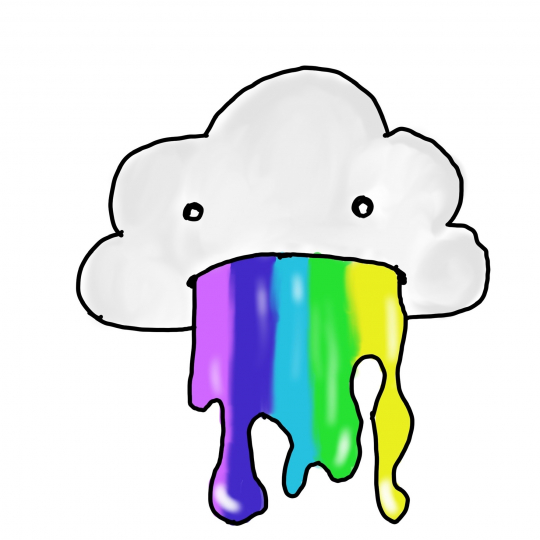 Drooling cloud doodle