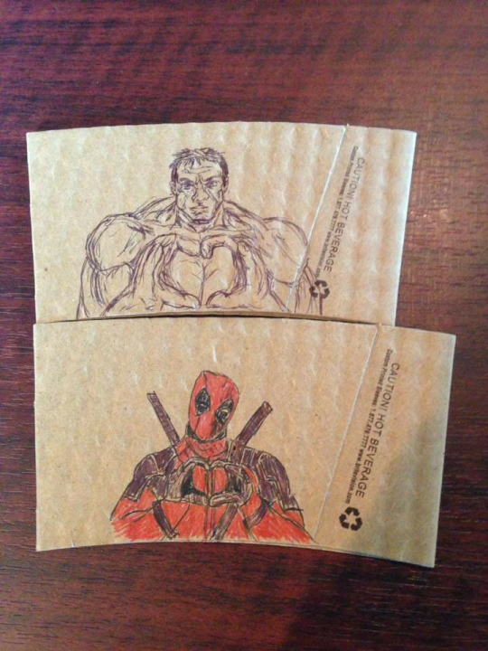 Hearts from Deadpool and Hulk