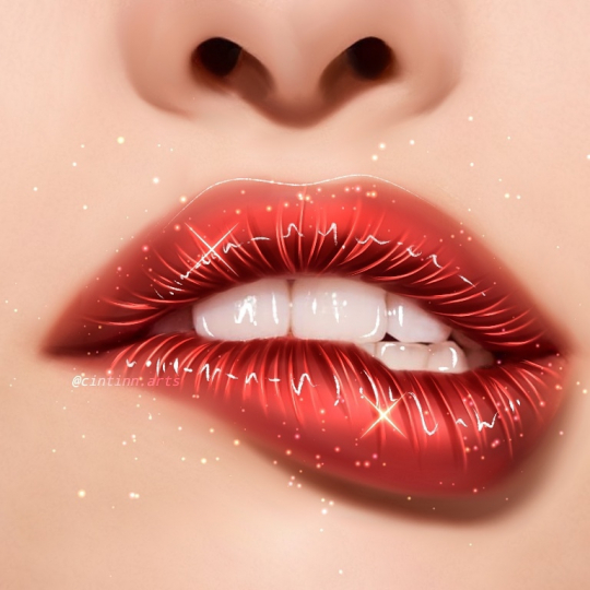 What do you think of my glossy lip art?