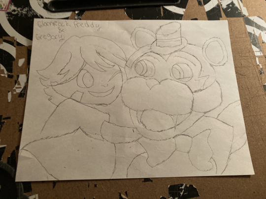 GlamRock Freddy and Gregory Drawing