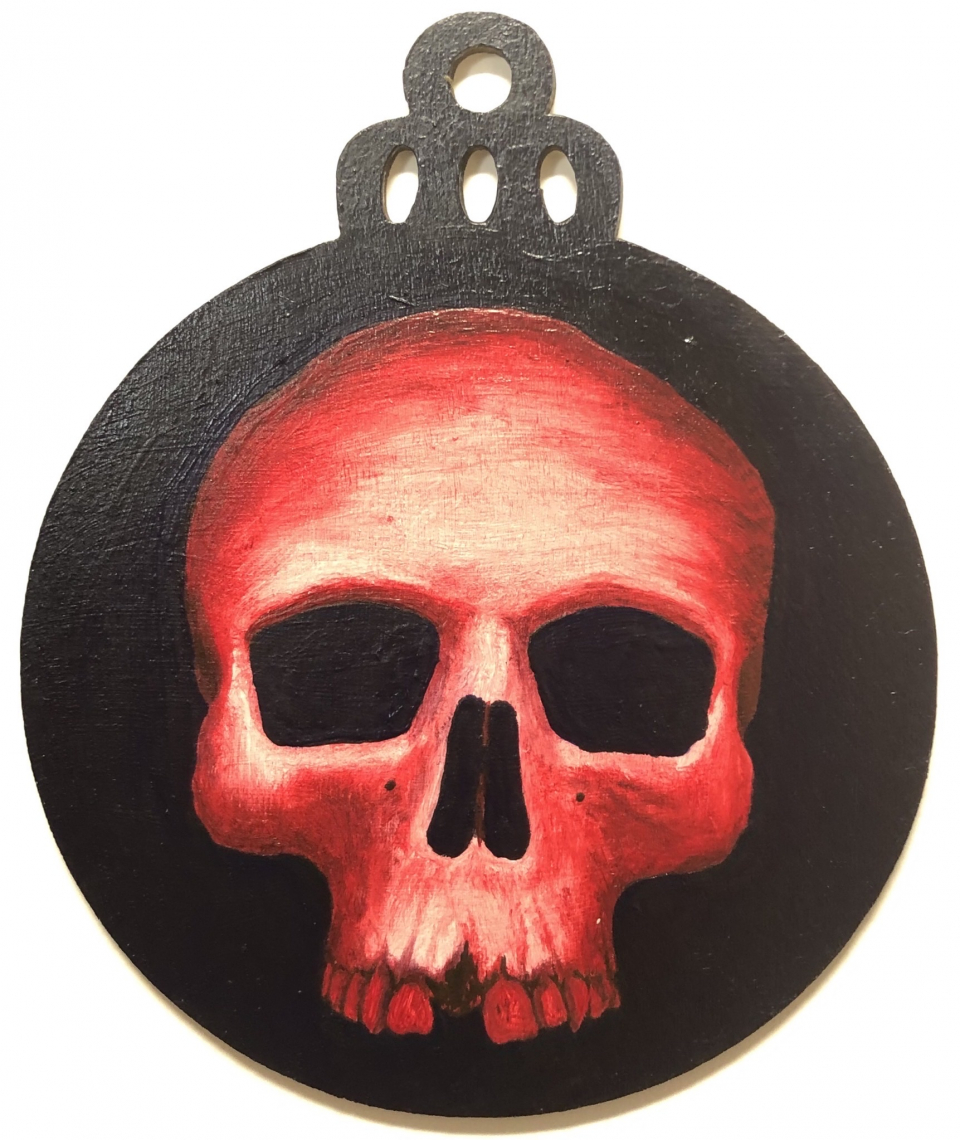 Red Skull Ornament