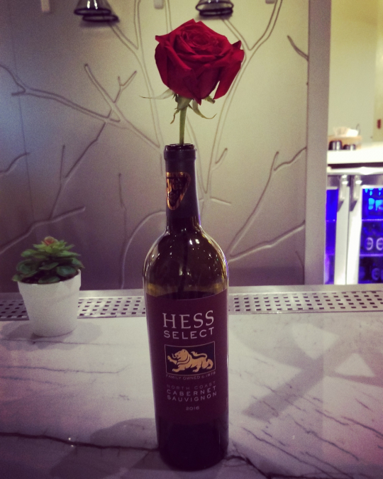 Rose on a bottle