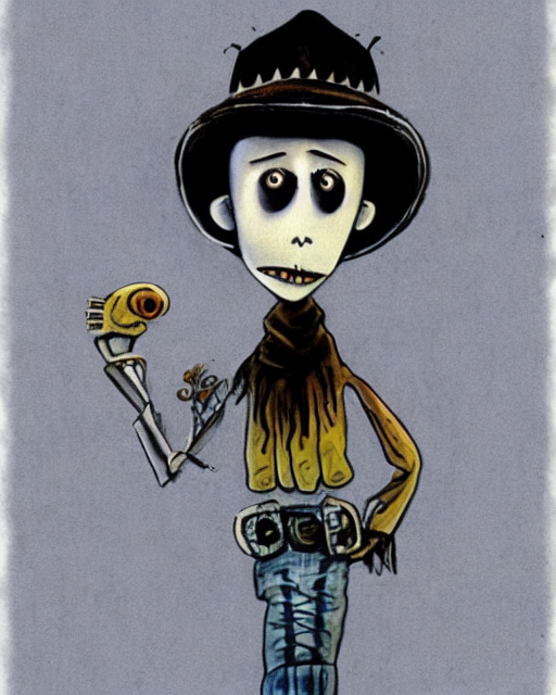 A Cowboy Stylized x Tim Burton