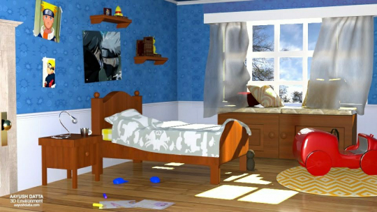 Kids Room 3D Render