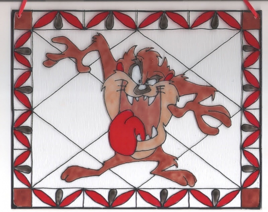 Taz Stained Glass Painting