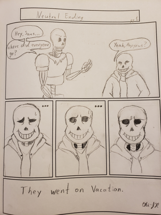 Sans keeps the truth from Papyrus pg.1