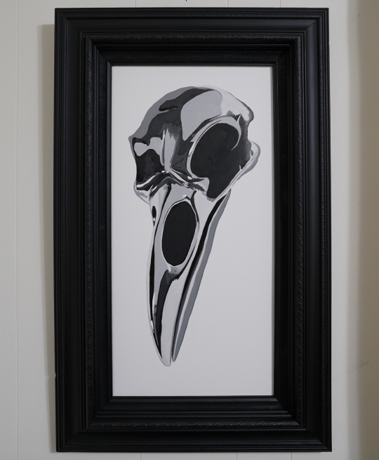 Chromish Raven Skull