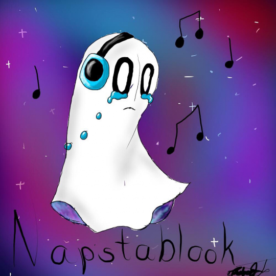 Fanart of Napstablook