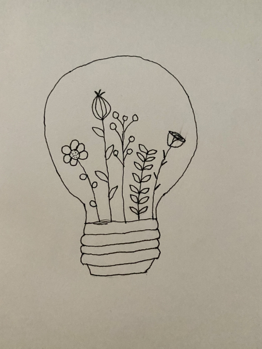 Plants in a light bulb