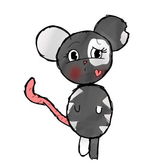 A drawing of Charlie the mouse