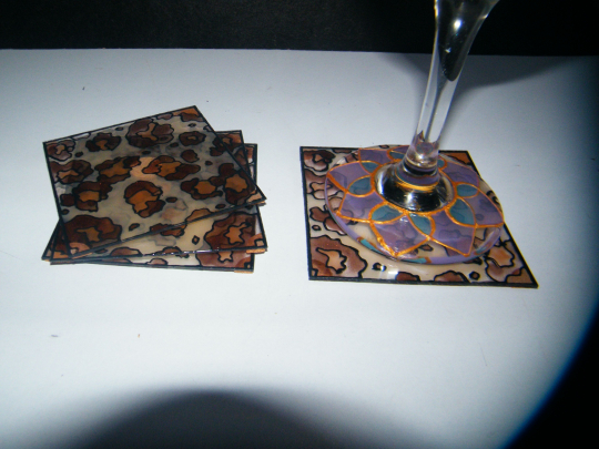 Coaster Set Leopard Print in use.JPG