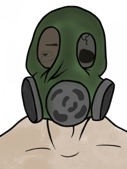 Gas mask man