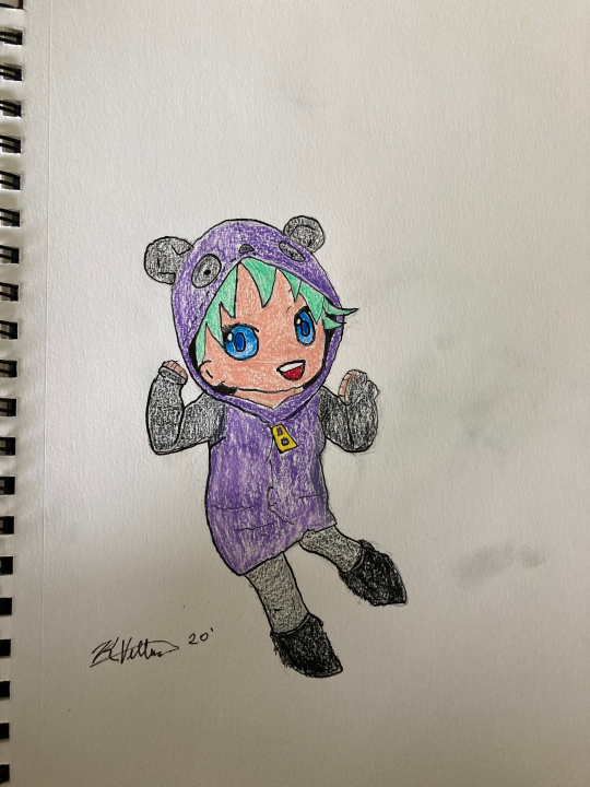 Chibi with bear hoodie
