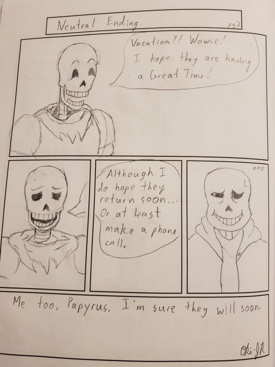 Sans keeps the truth from Papyrus pg2