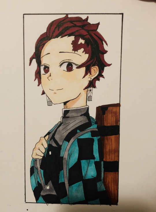 A (not great) drawing of Tanjiro